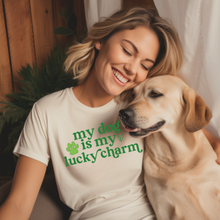Load image into Gallery viewer, Lucky Charm Dog | Natural Unisex Tee