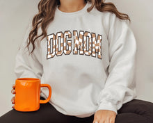 Load image into Gallery viewer, DOG MOM (Fall/Checker print) | White Unisex Crewneck
