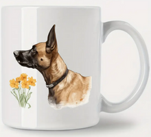 Load image into Gallery viewer, Belgian Malinois Coffee Cup-Flowers
