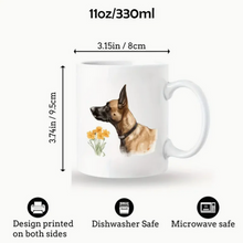 Load image into Gallery viewer, Belgian Malinois Coffee Cup-Flowers
