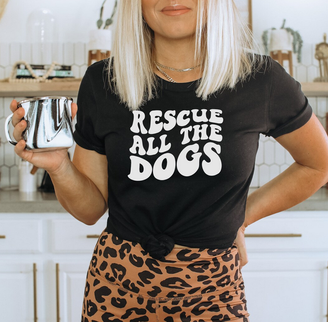 RESCUE ALL THE DOGS | Black T-Shirt