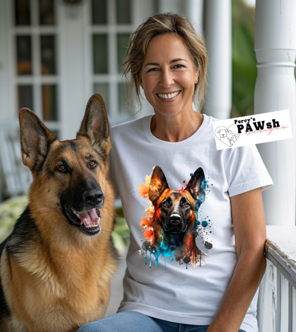 Watercolor Belgian Malinois T-Shirt