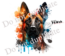 Load image into Gallery viewer, Watercolor Belgian Malinois T-Shirt
