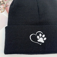 Load image into Gallery viewer, Heart Paw Beanie | Black
