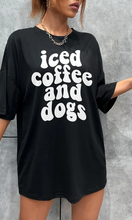 Load image into Gallery viewer, ICED COFFEE &amp; DOGS | Black T-Shirt
