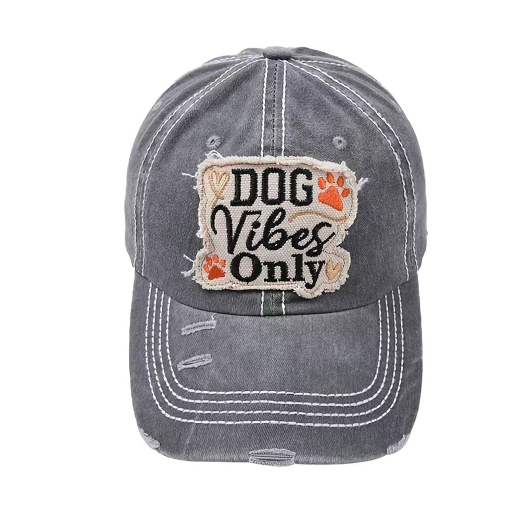 Distressed Dog Vibes Only | Adjustable Hat