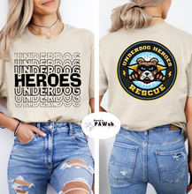 Load image into Gallery viewer, Underdog Heroes Stacked |Unisex T-Shirt (2 color options )
