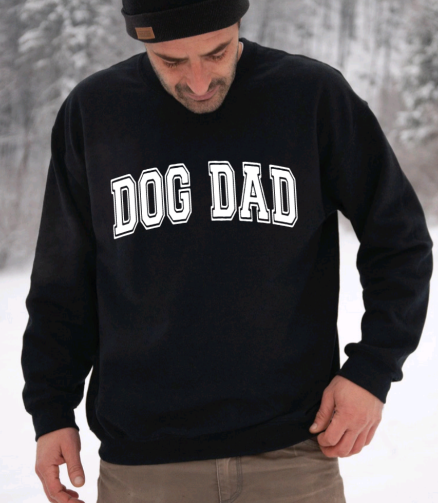 DOG DAD (Varsity) | Unisex Crewneck