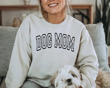 Load image into Gallery viewer, Dog Mom (Varsity) | Unisex Crewneck (2 color options)
