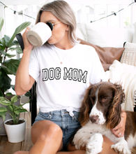 Load image into Gallery viewer, Dog Mom (Varsity) | Unisex T-Shirt (2 color options)
