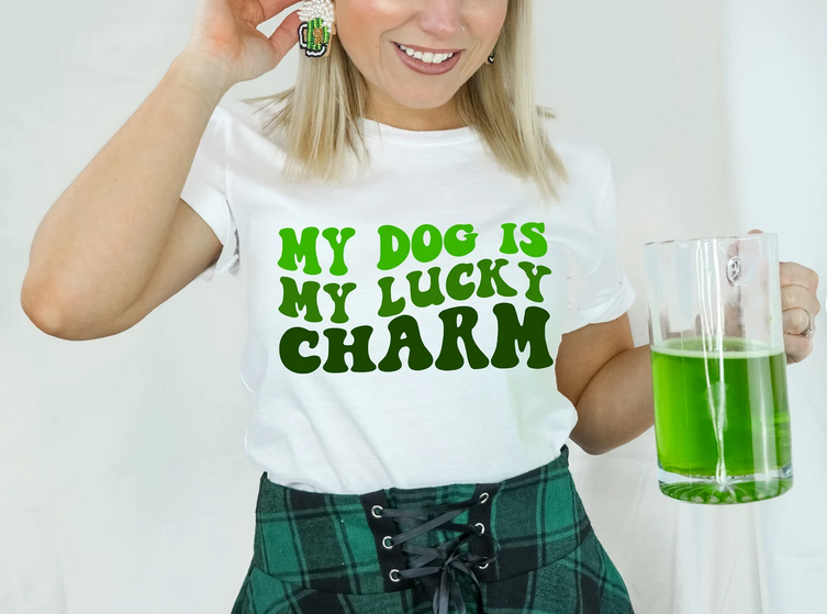 Lucky Charm Dog-Groovy | Unisex Tee