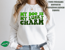 Load image into Gallery viewer, Lucky Charm Dog-Groovy | Unisex Crewneck
