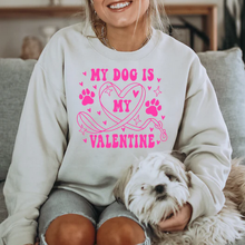 Load image into Gallery viewer, My Dog is my Valentine | Unisex Crewneck (White)
