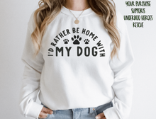 Load image into Gallery viewer, I&#39;d Rather Be Home With My Dog | Unisex Crewneck (2 color options)
