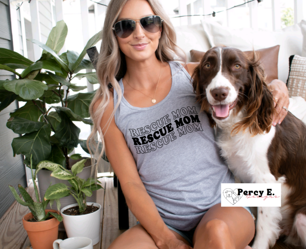 RESCUE MOM | Ladies Racerback Tank top