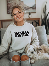 Load image into Gallery viewer, XOXO Paws (black) | White Unisex Crewneck
