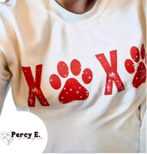 Load image into Gallery viewer, XOXO Paws (red)| White Unisex Crewneck
